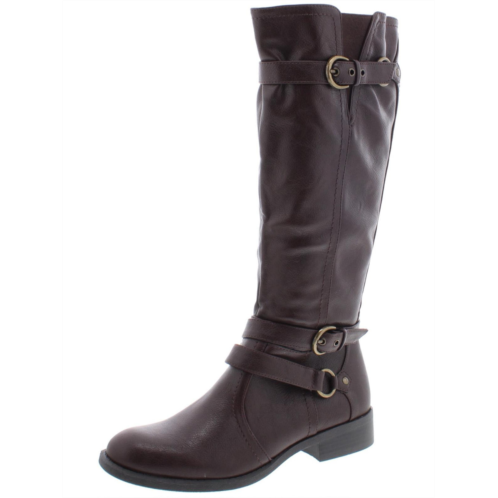 White Mountain loyal womens faux leather knee-high riding boots