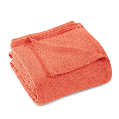 Superior waffle weave honeycomb knit cotton blanket by