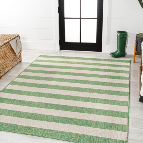 JONATHAN Y negril two-tone wide stripe indoor/outdoor area rug