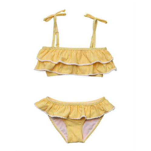 Snapper Rock marigold stripe tie bikini