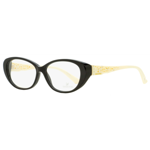 Swarovski womens day eyeglasses sk5083 01b black/ivory 54mm