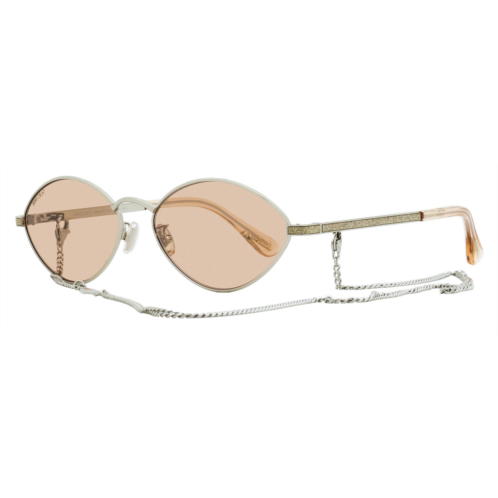 Jimmy Choo womens chain sunglasses sonny 9f62s palladium/peach 58mm