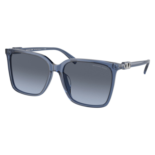 Michael Kors womens canberra 56mm blue transparent sunglasses mk2197u-39568f-56