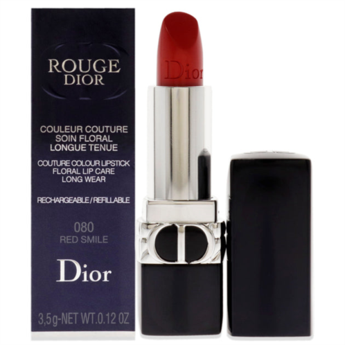Christian Dior rouge dior couture lipstick satin - 080 red smile by for women - 0.12 oz lipstick (refillable)