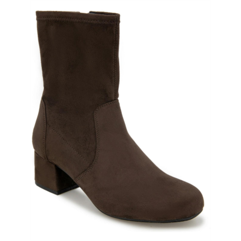Kenneth Cole Reaction road stretch womens faux suede block heel ankle boots