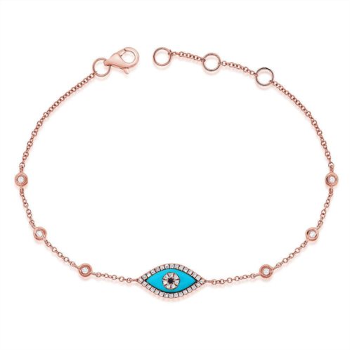 Sabrina Designs 14k gold & diamond evil eye bracelet