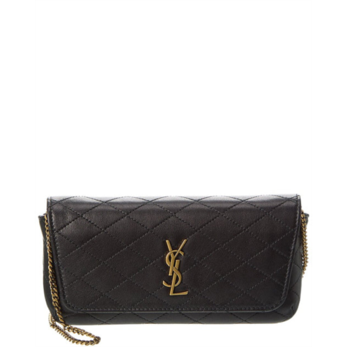 Saint Laurent gaby chain quilted leather phone holder