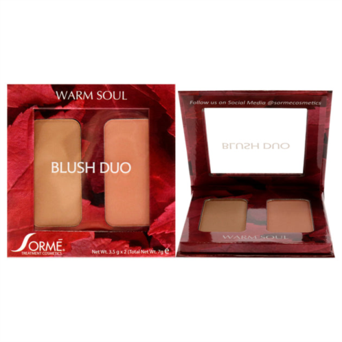 Sorme Cosmetics blush duo compacts - warm soul by for women - 2 x 0.12 oz blush