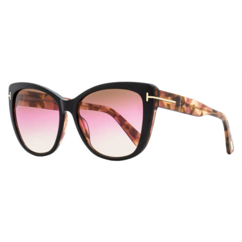Tom Ford womens cat eye sunglasses tf937 nora 05f black/rose havana 57mm