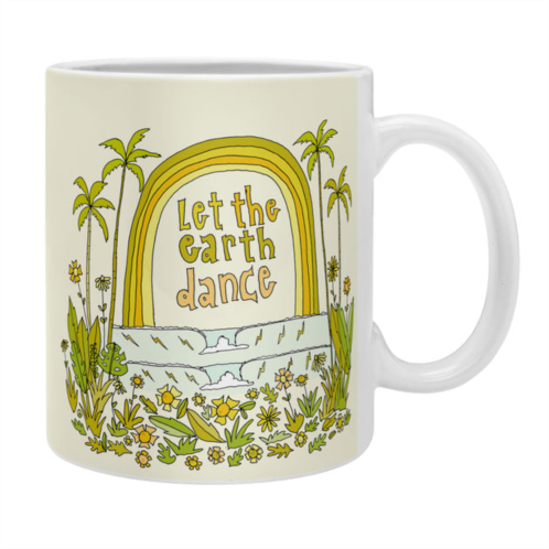 Deny Designs surfy birdy let the earth dance coffee mug