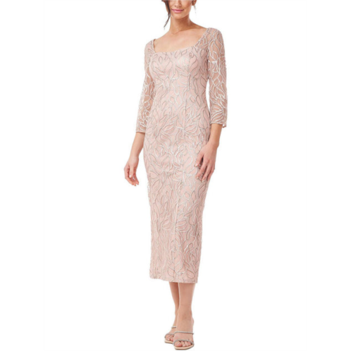 JS Collections womens sequined calf cocktail and party dress