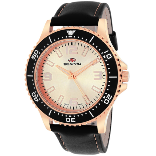 Seapro mens rose gold dial watch