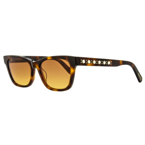 Swarovski womens rectangular sunglasses sk0374 52f havana 53mm