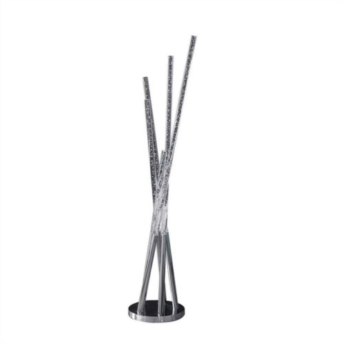 Simplie Fun 48.75 in carina modern 5 acrylic upright legs stix led silver metal floor lamp