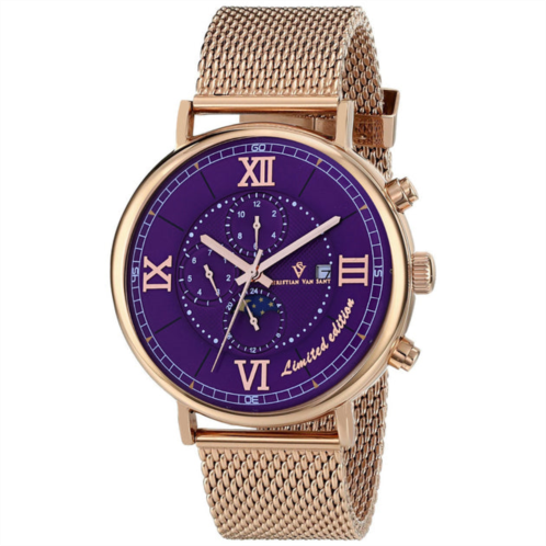 Christian Van Sant mens purple dial watch