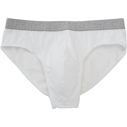 HANRO mens two pack cotton briefs in white