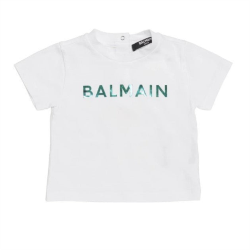 Balmain white t-shirt with rubberized logo