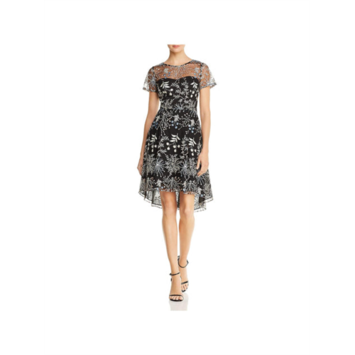 Adrianna Papell etheral womens embroidered fit & flare party dress
