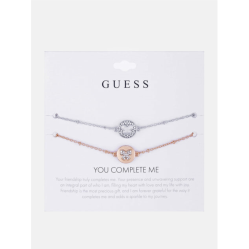 Guess Factory silver and rose gold-tone bracelet set