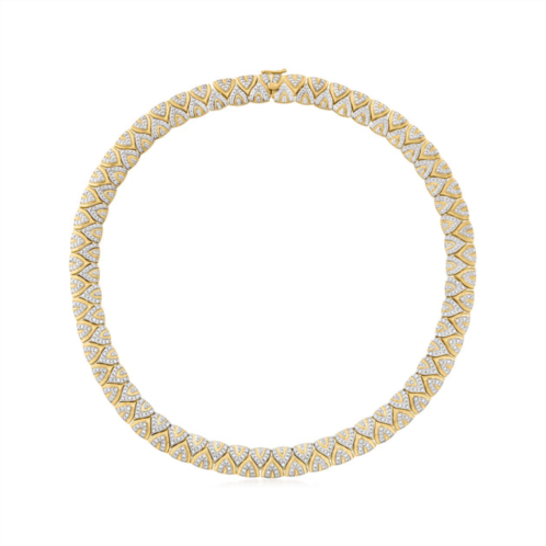 Ross-Simons diamond collar necklace in 18kt gold over sterling