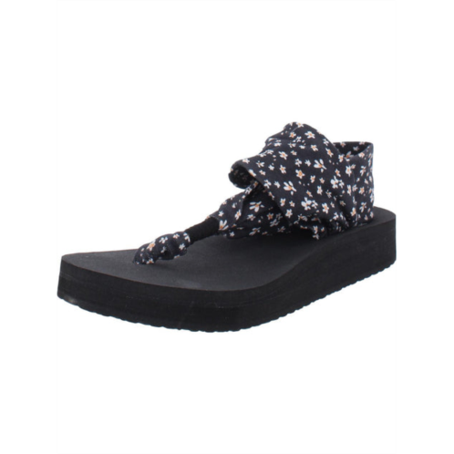 Sanuk sling midform womens floral print wedge slide sandals