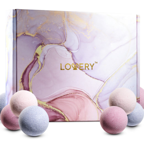 Lovery bath bombs gift set, 30pc handmade spa body care balls in variety scents