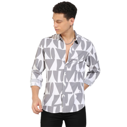 Campus Sutra abstract block shirt