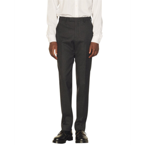 Sandro formal houndstooth wool suit pant