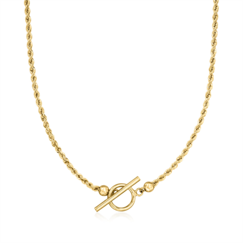 Canaria Fine Jewelry canaria 2mm 10kt yellow gold rope-chain convertible toggle necklace