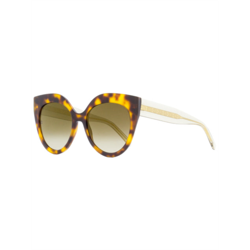 Elie Saab womens cat eye sunglasses es081/s 086jl havana/gold 55mm