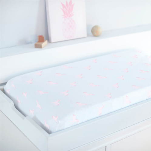 Hello Spud unicorn changing pad cover pink