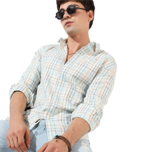 Campus Sutra mens checkered casual shirt