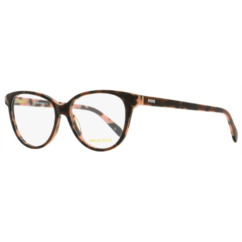 Emilio Pucci womens oval eyeglasses ep5077 050 rose havana 53mm