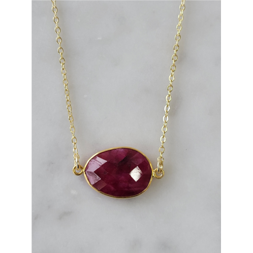 A Blonde and Her Bag mrs. parker necklace in ruby