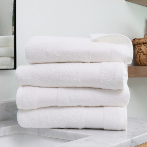 Ienjoy Home towels 100% cotton bathroom essentials, 4 pack light gray