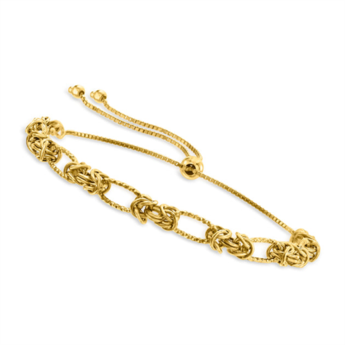 Canaria Fine Jewelry canaria 10kt yellow gold modified byzantine bolo bracelet