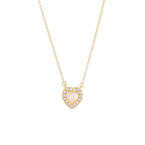 Adornia Fine adornia heart halo necklace 14k gold vermeil