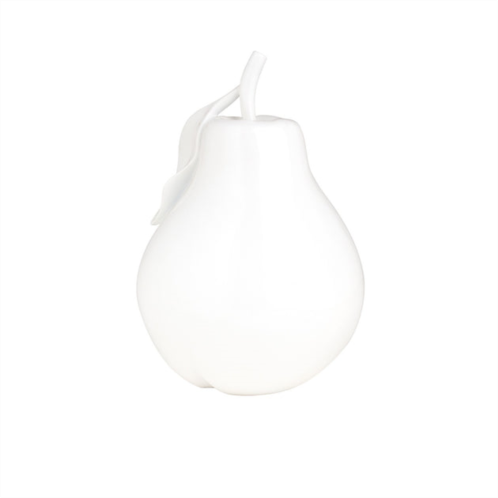 Finesse Decor solid color pear sculpture // white