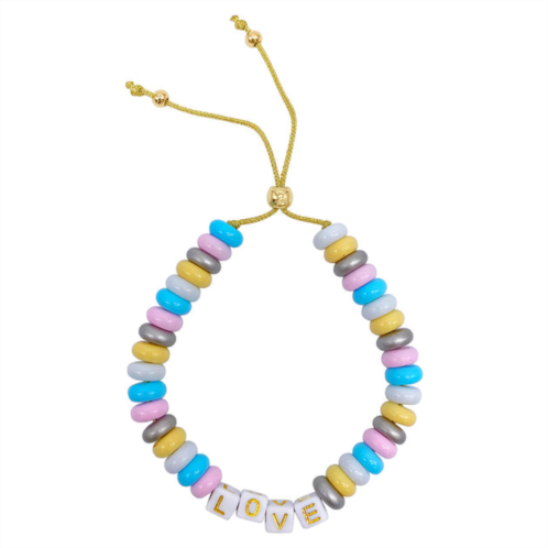 Adornia pastel donut bead love bracelet