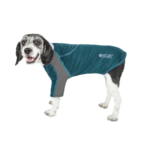 Pet Life active chewitt wagassy 4-way-stretch yoga fitness long-sleeve dog t-shirt