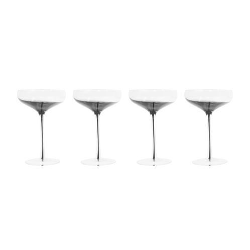 Hotel Collection smoke stem coupe glasses
