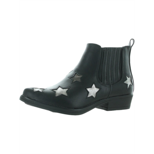 Seven7 rockstar womens faux leather block heel ankle boots