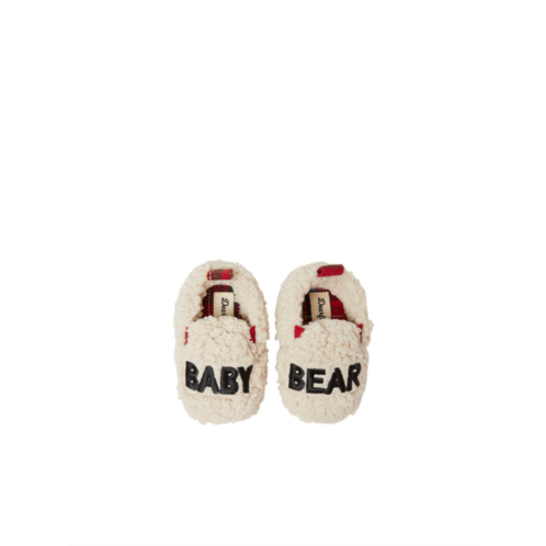 Dearfoams kids baby bear faux shearling closed back slipper