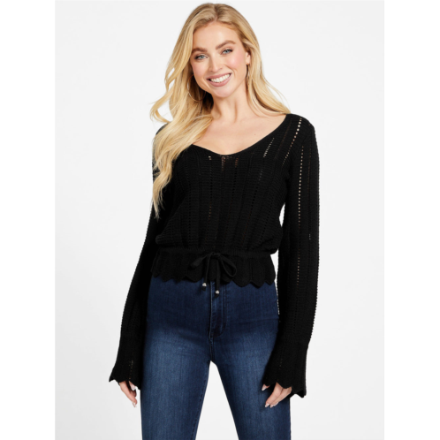 Guess Factory rylie scalloped sweater