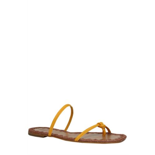 BCBGMaxazria bali yellow leather flat sandal