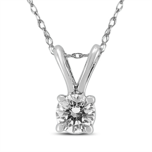 The Eternal Fit 1/2 carat diamond solitaire pendant in 10k white gold