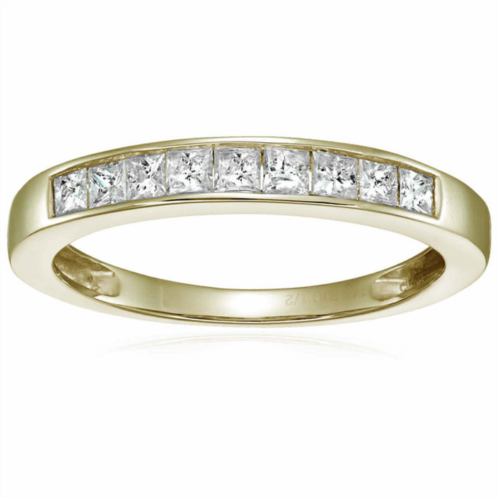Vir Jewels 1/2 cttw diamond wedding band for women, princess cut diamond wedding band in 14k yellow gold channel set