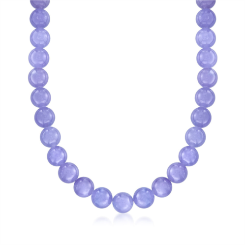 Ross-Simons 10mm lavender jade bead necklace with 14kt yellow gold