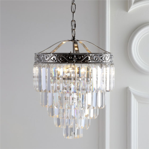 JONATHAN Y wyatt 12 2-light crystal led chandelier