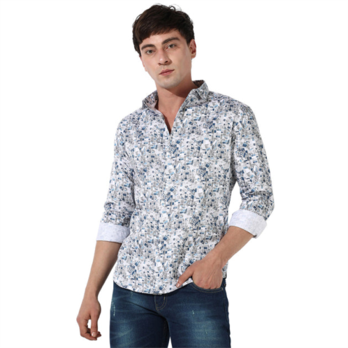 Campus Sutra abstract cotton shirt